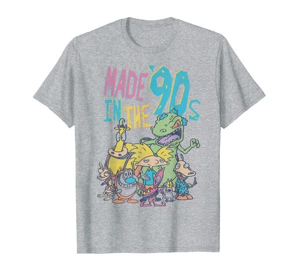 

nickelodeon made in the 90s character t-shirt, White;black