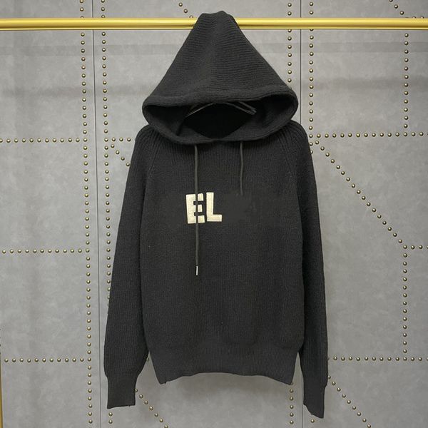 

21 early autumn new + embroidered letter hooded pullover sweater couple tricolor, Black