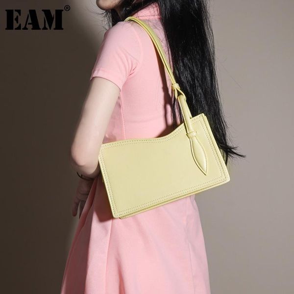 

evening bags [eam] women elegant irregular pu leather flap personality all-match crossbody shoulder bag fashion tide 2021 18a3618