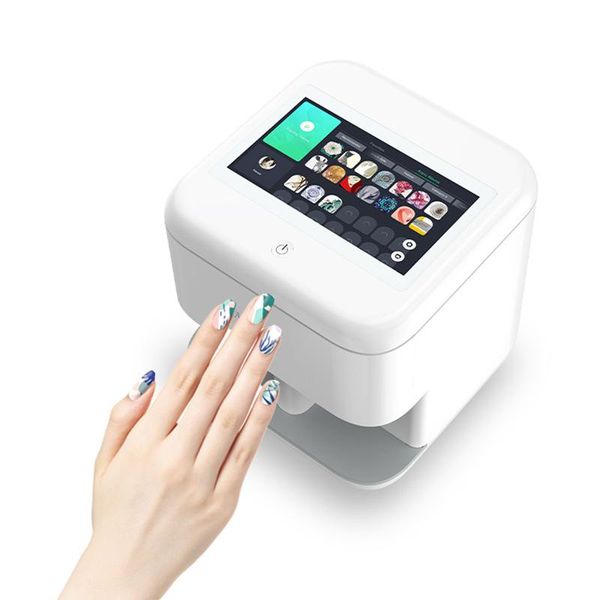 

nail art equipment 2021 est mobile printer pattern printing machine portable 3d, Silver