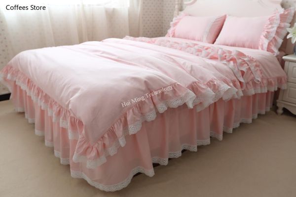 

bedding sets amazing luxury set pink cake layers embroidery ruffle lace duvet cover bedspread princess bed bow pillowcase hm-16p