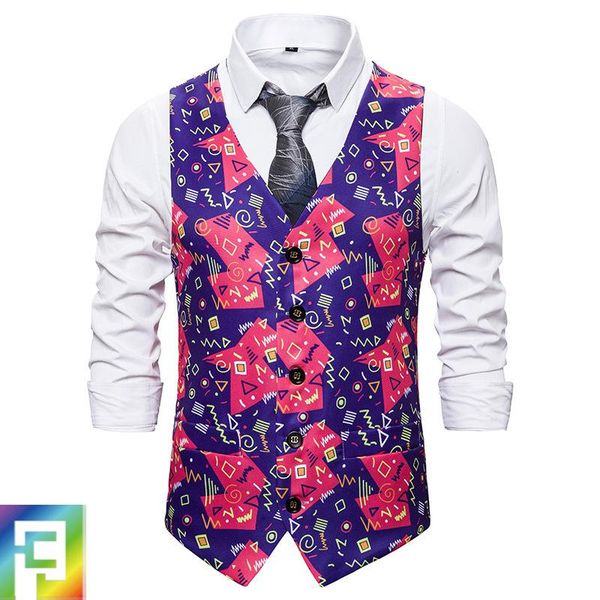 

men's vests style christmas waistcoat year-men section 3d printed holiday sd24, Black;white