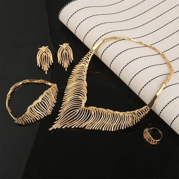 

earrings & necklace ethiopian white stone wing animal feather habesha eritrea gold color jewelry set, Silver