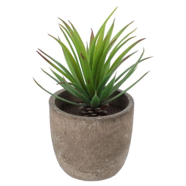 

1pc artificial plant green gladiolus plant bonsai fake potted home decor