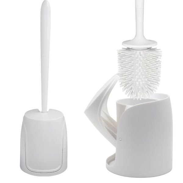 

bath accessory set easy-placement good grips toilet brush compact and holder bowl cleaner with automatic container