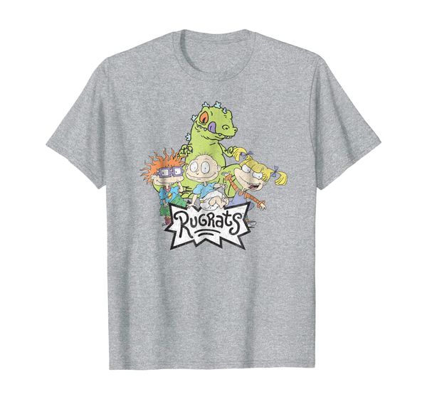 

rugrats group t-shirt, White;black