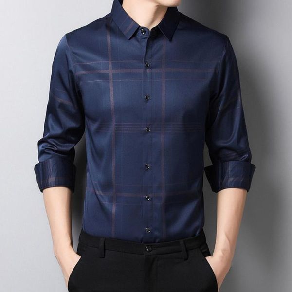 

men's casual shirts men shirt solid color smooth good workmanship western turn-down collar business slim casual male formal wear, White;black