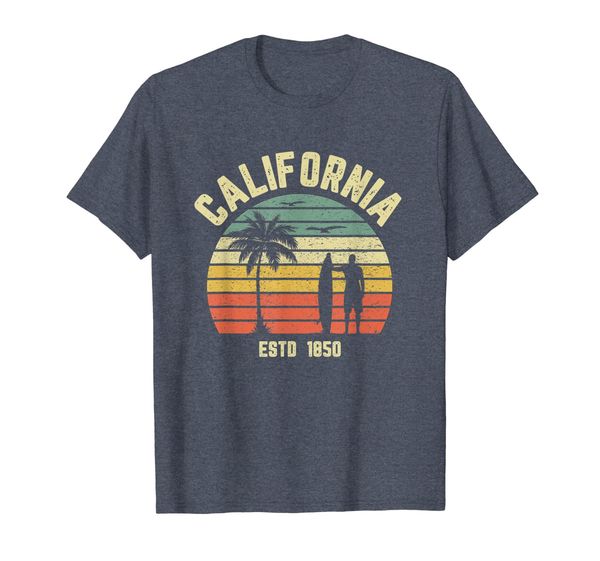 

california retro beach t shirt vintage sunset surfer tshirt, White;black