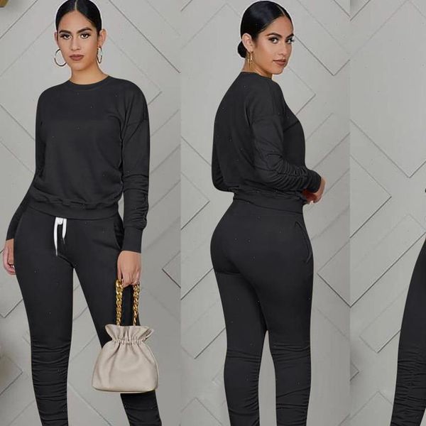 

tracksuit two piece set 2 women tracksuits stacked leggings clothes outfits pants female fall, Gray