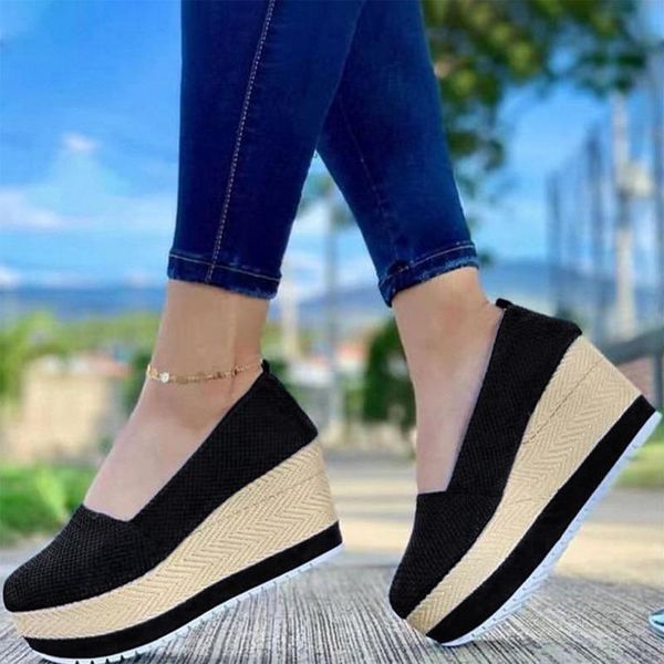 

sandals women fashion platform 2021 summer casual solid color thick bottom flat beach shoes ladies comfort, Black