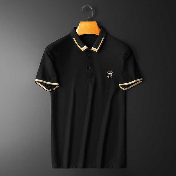 

high-quality 100% cotton polo shirts men summer short sleeve slim shirts casual business social street wear clothing m-5xl 210527, White;black