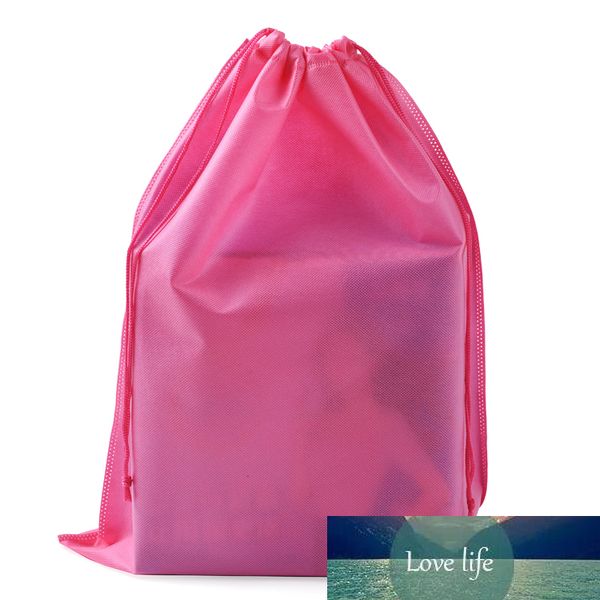 Toptan Bolsas de Regalo Büyük Hediye Çantası 35x45 cm Pembe Sheer İpli Ayakkabı Ambalaj Kullanımlık Katlanır Dokumasız