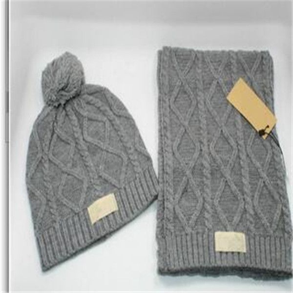 

ggu 2 pieces child beanies cap set kid stripe color plush ball baby girls hat and scarf set winter warm caps for boys girls 1-10 years old, Blue;gray