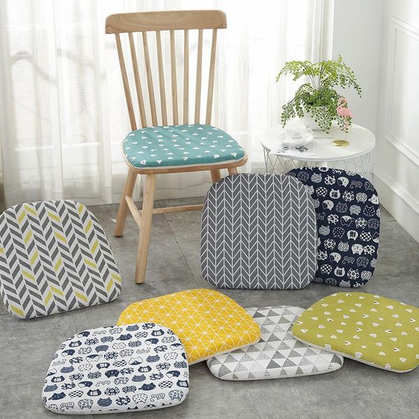 

cushion/decorative pillow nordic print sponge dining chair cushion cotton non-slip decor cushions comfor office living stool