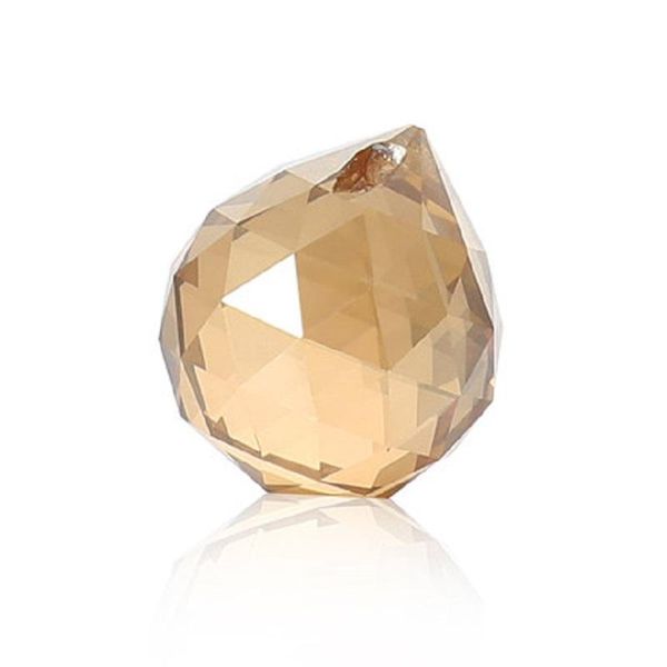 

15mm-40mm champagne crystal hanging faceted ball crystal pendants for chandeliers beautiful glass lighting parts