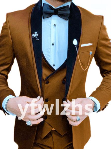

new arrival one button groomsmen shawl lapel groom tuxedos men suits wedding/prom blazer ( jacket+pants+vest+tie) c83, White;black