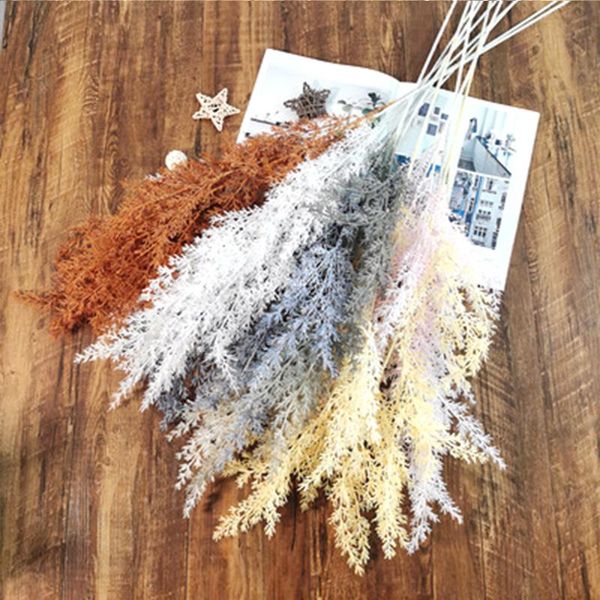 

decorative flowers & wreaths 5pcs simulation plastic ear of rice decoration natural tail grass dry flower wedding party diy craft scrapbook