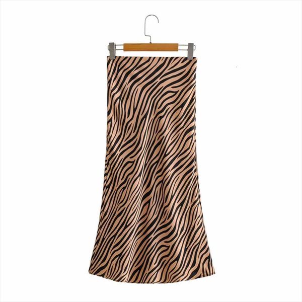 

vintage chic zebra pattern women skirt fashion long behind zipper casual falda mujer, Black