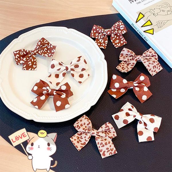 

hair clips & barrettes 2pcs set children girl bow butterfly clip print knot hairpin korean princess fresh cute lovely accessories headdress, Golden;silver