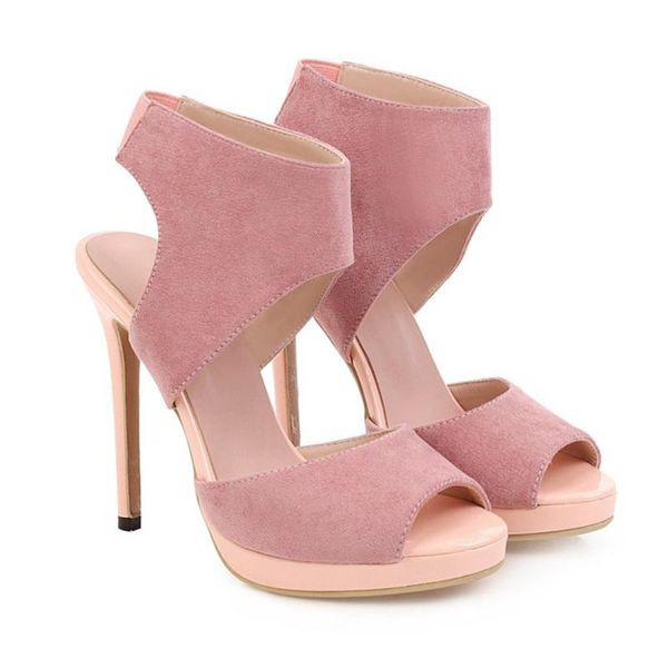 

sandals big girl size 33-50 shoes women fashion high heels 12cm sapato feminino summer style ym-567, Black