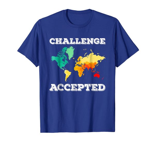 

challenge accepted map t shirt | travel world traveler shirt, White;black