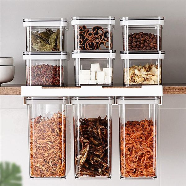 

plastic kitchen refrigerator storage container, noodle box, multigrain storage tank, transparent sealed 2021