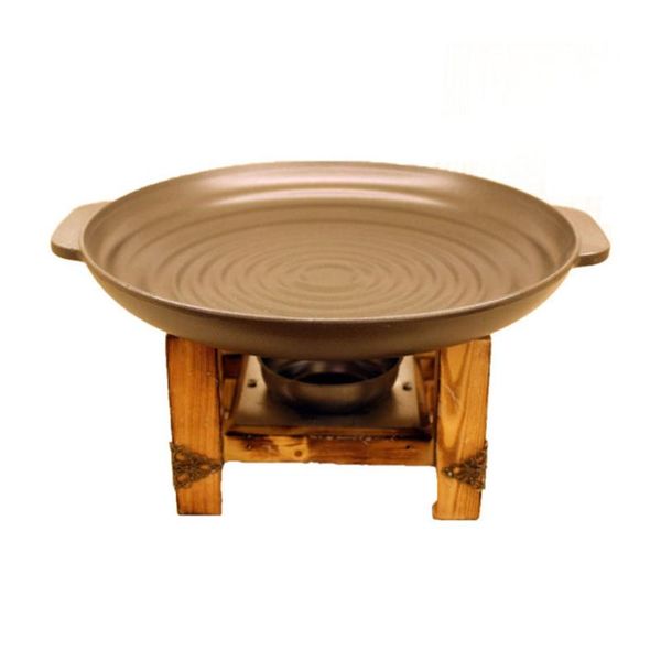 

tools & accessories 25cm 30cm circular barbecue dish thickened korean baking tray grill skewers chafing party buffet pan cookware