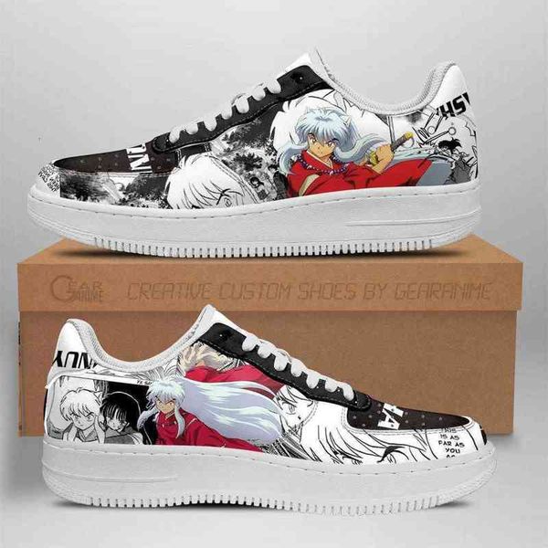 

diy shoes diy inuyasha manga anime fan gift idea men's sneakers lightweight running sho casual knit breathable