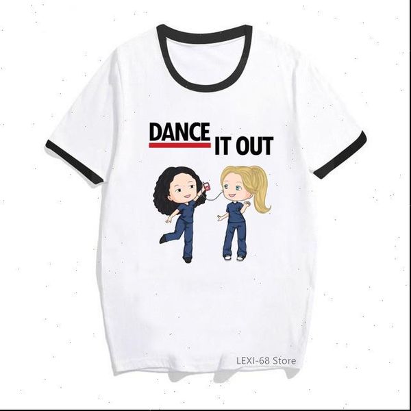 

funny dance it out tshirt femme greys anatomy cartoon print t shirts women youre my person graphic t shirt female streetwear, White