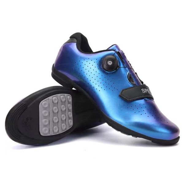 

new rubber soled mountain riding shoes road lace lock bicycle power shoes road shoes without lock, Black