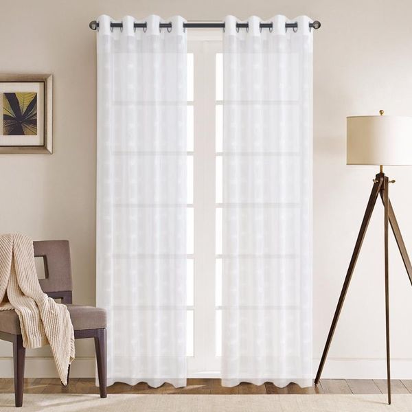 

simple and elegant solid color tulle curtains for window living room bedroom white sheer voile