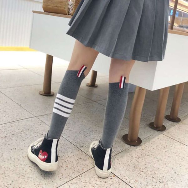 

net red cotton asymmetric horizontal knee college fashion, Black;white