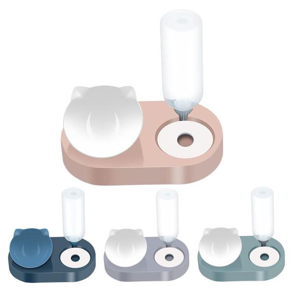 

sanguocao dog bowls & feeders pet bowl automatic feeder cat with water dispenser double drinking raised stand dish supplies