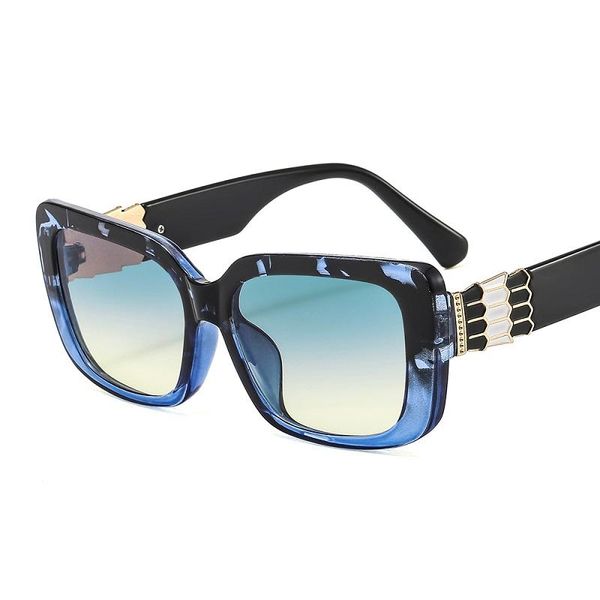 

sunglasses 2021 arrival cat eye women men square color gradients lens metal decorate frame brand designer luxury, White;black