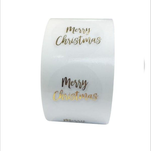 

gift wrap 10 rolls transparent thank you stickers merry christmas handmade sticker circle for your order seal labels