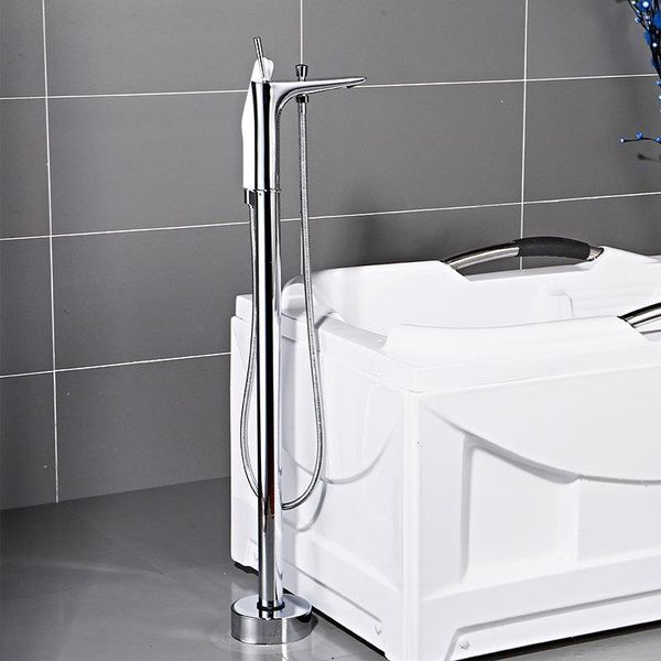 

bathroom shower sets floor mounted bathtub faucet handheld finish standing black white chrome water mixer taps waterfull