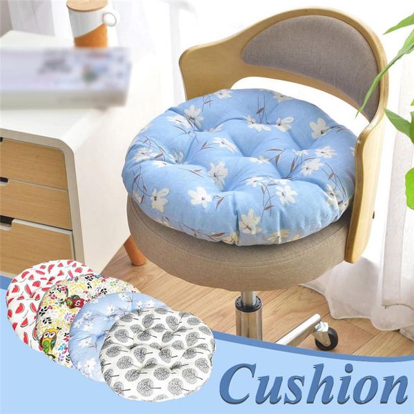 

round cotton and linen style cushion round meditation chair cushion soft and comfortable outdoor massage office use 40x40cm