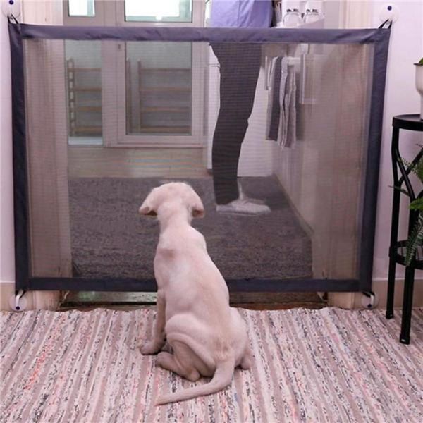 

dog cage home fence pet portable folding breathable mesh dog pet enclosure playpen baby gate accessories for safety