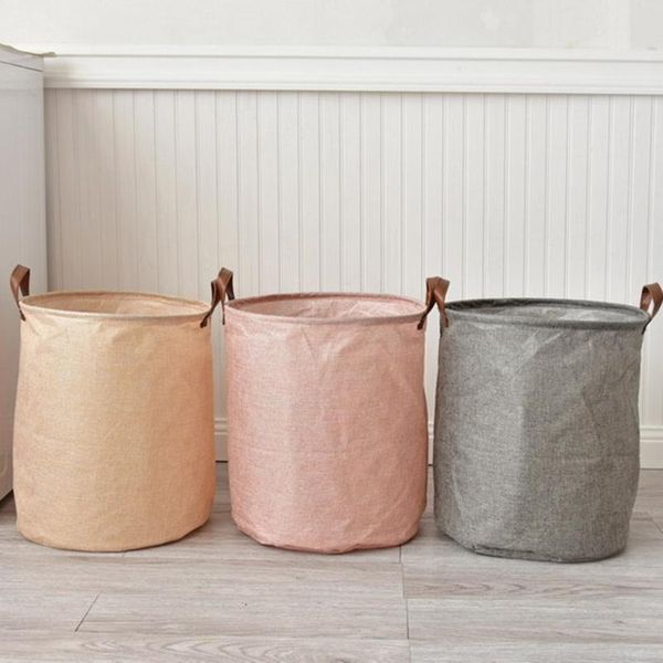 

laundry basket cotton linen waterproof coating storage basket storage box cesta ropa sucia laundry organizer