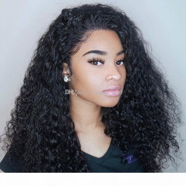 

peruvian hair silk full lace human hair wigs deep curly front lace wigs 130% density curly silk base lace front wigs, Black;brown