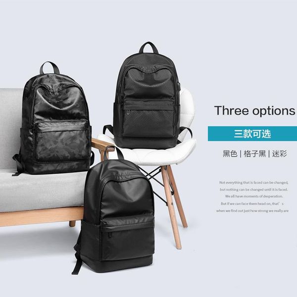 

backpack leisure men's junior high school students' schoolbags business computer bags korean fashion