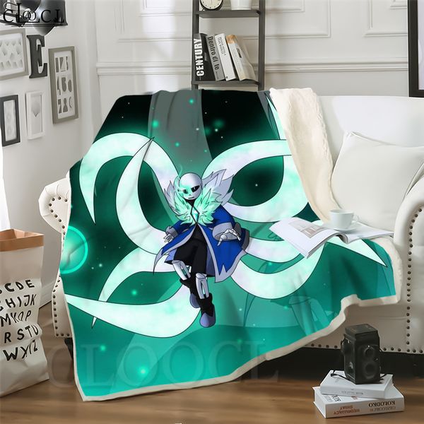 

cloocl new game undertale sans 3d print harajuku air conditioning blanket sofa teens bedding throw blankets plush quilt