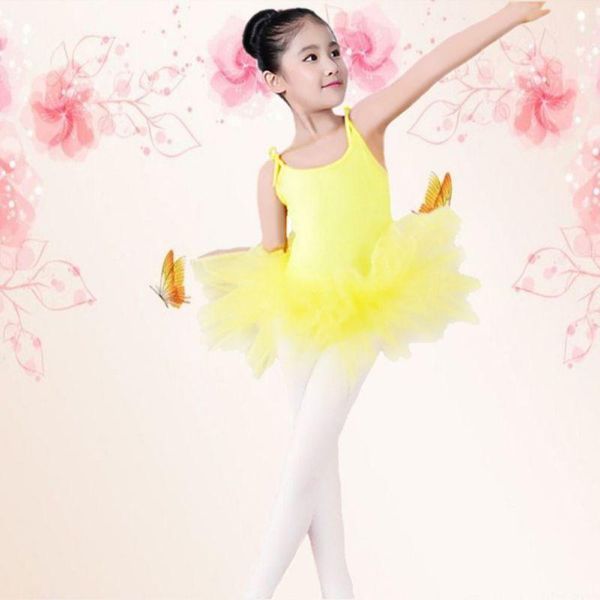 

skirts 3-8t children's dance sling ballet skirt girls costumes exercise clothes small princess fluffy, Blue