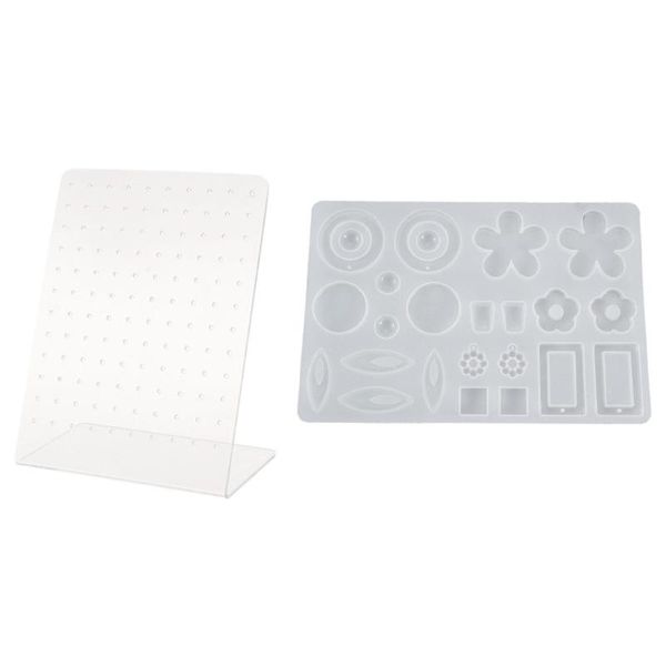 

jewelry pouches, bags 1 pcs diy crystal earrings pendant silicone & shelf display rack, Pink;blue