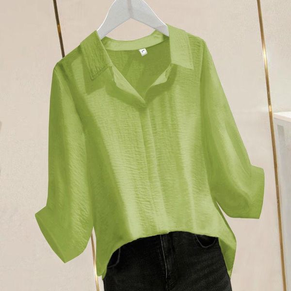 

women's blouses & shirts blouse women shirt 2021 summer white loose pullover v-neck bat sleeve ladies blusas mujer de moda