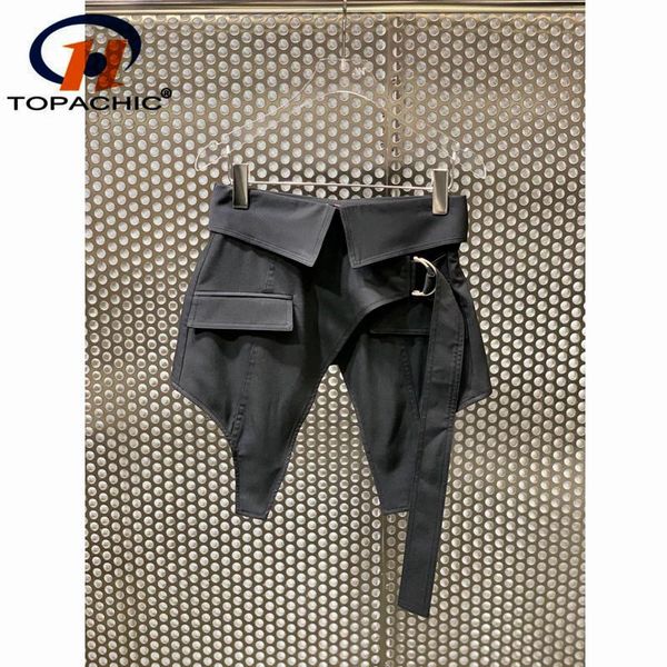 

3.7 spring new women fashion lapel metal buckle design irregular corset cummerbunds, Black;brown