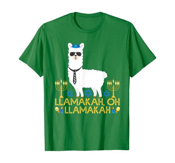 

llamakah oh llamakah hanukkah shirt funny llama gifts jewish t-shirt, White;black