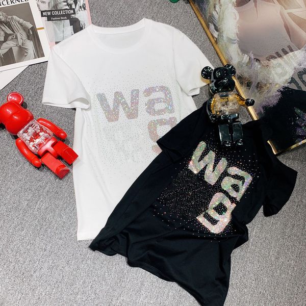 

2021 designer new cotton t-shirt fashion all-match men and women with the same style300, White