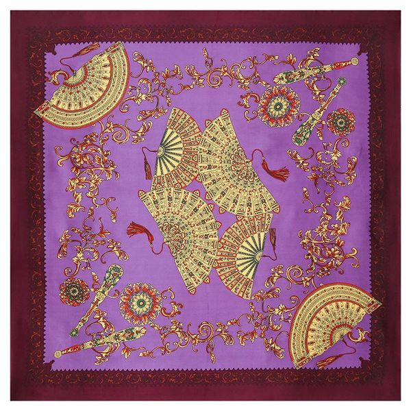

scarves luxury imitation silk satin square scarf women muslim hijab royal vintage polyester female handkerchief bandana 90*90cm, Blue;gray