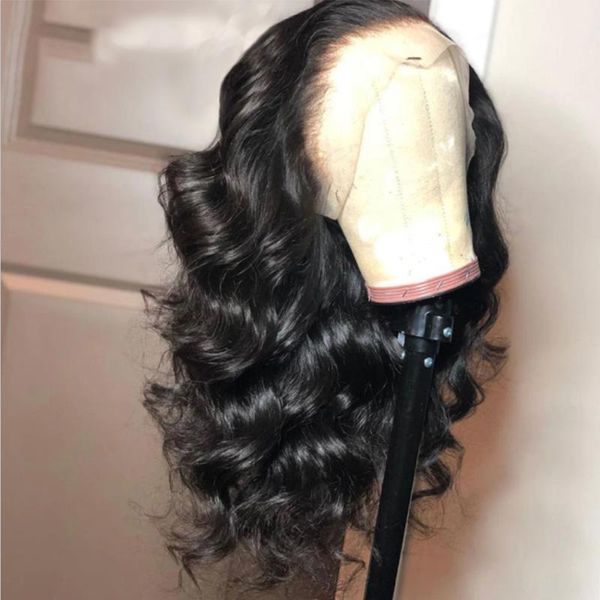 

lace wigs 13x6 frontal wig loose deep wave for women human hair 250% density pre-plucked 28 30 inches, Black;brown